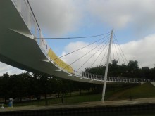 La nouvelle passerelle sur le canal de l'Ourcq à Bobigny