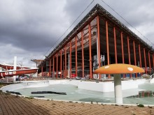 Le centre nautique Jacques Brel actuellement en rénovation. Photo Est Ensemble / Direction de la communication 
