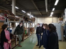 Visite de Patrice Bessac chez Label Emmaüs 