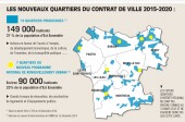 Carte de présentation des quartiers concernés par le contrat de ville 2015-2020