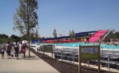 Les espaces extérieurs de la piscine des Murs à pêches. Photo Est Ensemble / Direction de la communication