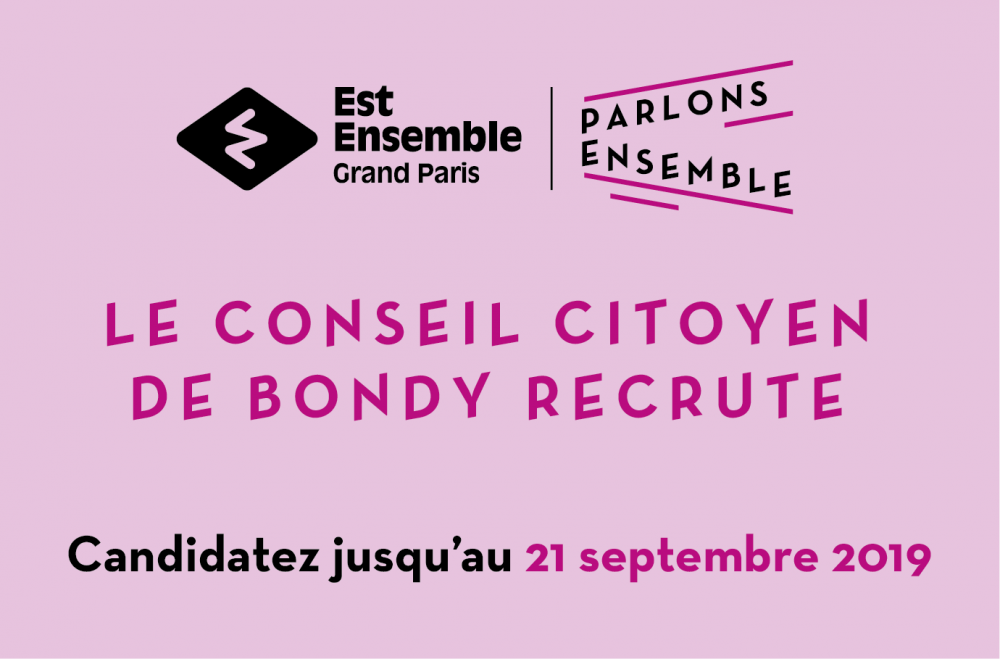 Le conseil citoyen de Bondy recrute | Est Ensemble